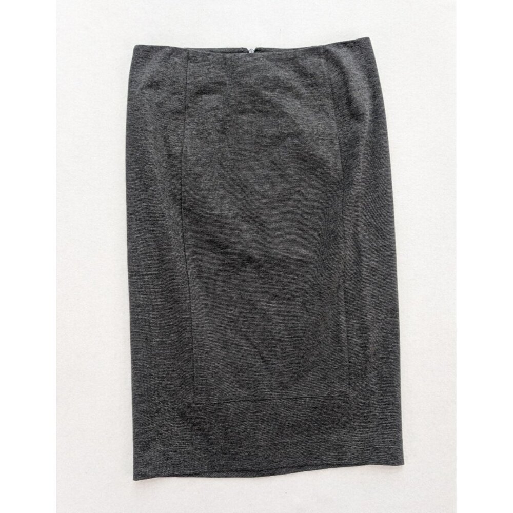 CAbi Women's Pencil Skirt Size 6 Gray Stretch Knit Business Career
